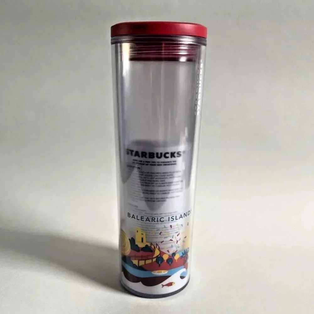NEW Starbucks YAH You Are Here 16oz Cold Tumbler - BALEARIC Islands Spain